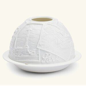 Bernardaud Limoges "Places of Paris" Lithophanie Candle Holder